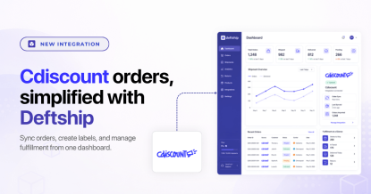 Managing Cdiscount orders through a DeftShip shipping dashboard